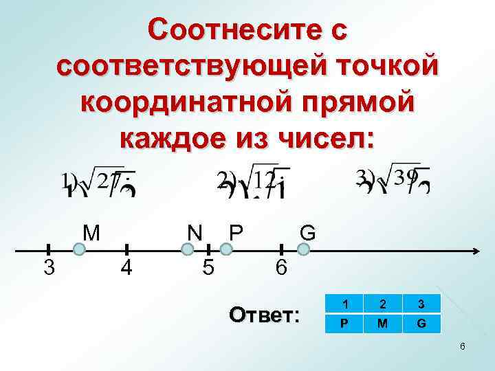 Соотнесите с соответствующей