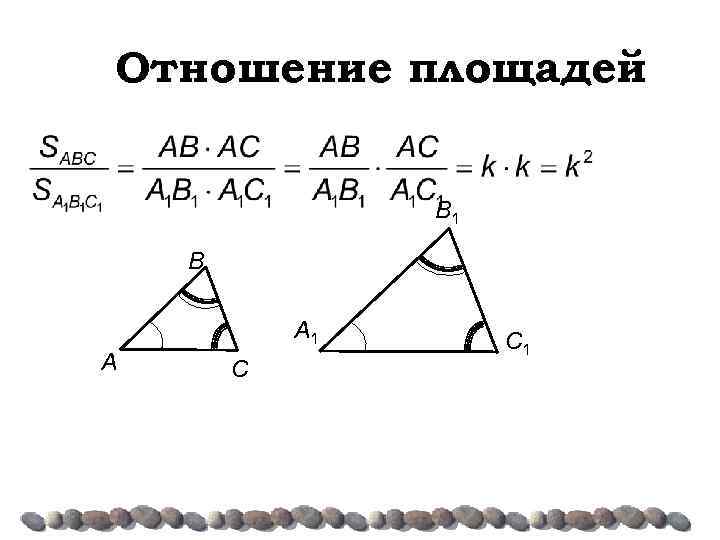 Отношение площадей Β 1 Β A 1 A C C 1 