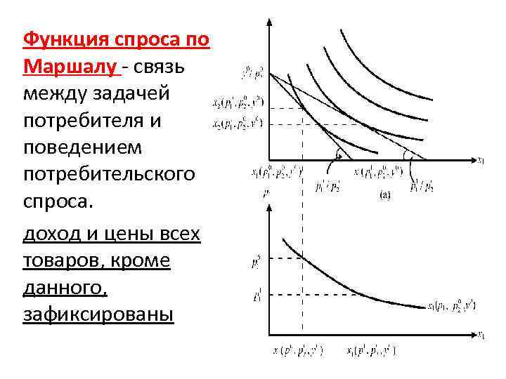Функция спроса по Маршалу связь между задачей потребителя и поведением потребительского спроса. доход и