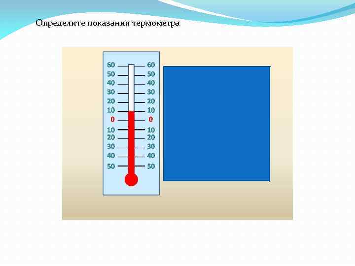 Показания термометра