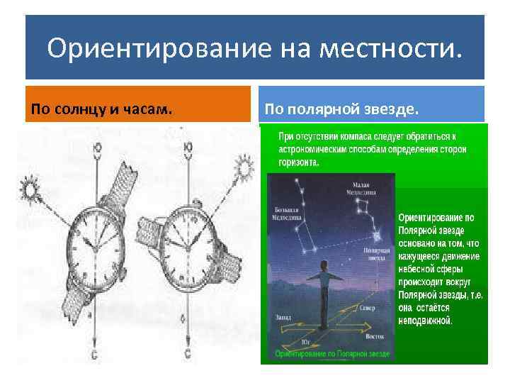 Полярная звезда 10 класс. Ориентирование на местности Полярная звезда. Ориентирование на местности по часам. Способы ориентирования на местности по звездам. Ориентиры на местности по полярной звезде.