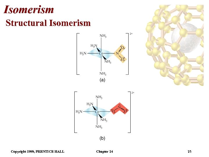 Isomerism Structural Isomerism Copyright 1999, PRENTICE HALL Chapter 24 25 