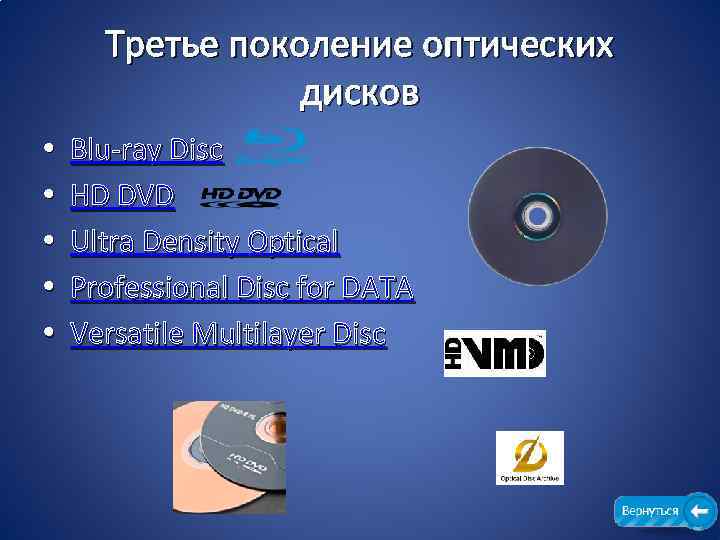 Поколение дисков. Поколения оптических дисков. Первое поколение оптических дисков. Четвертое поколение оптических дисков. Характеристики оптических дисков.