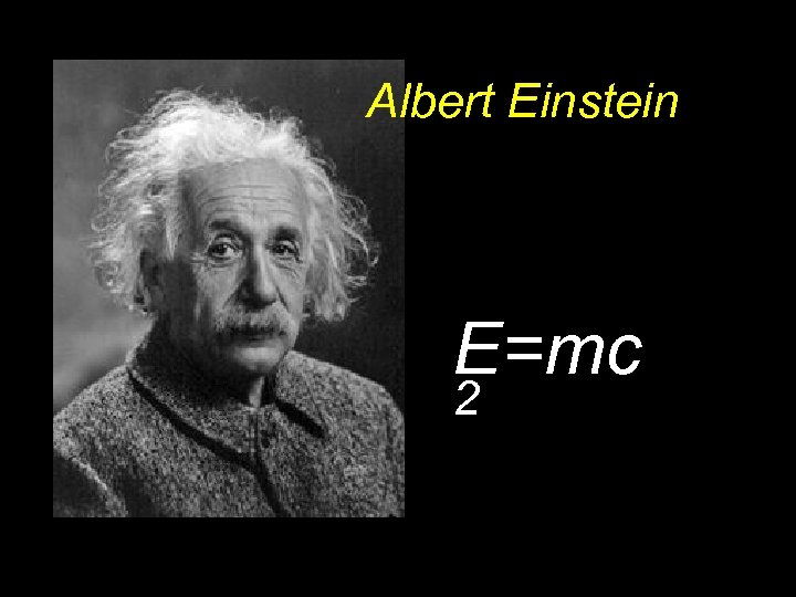 Albert Einstein E=mc 2 