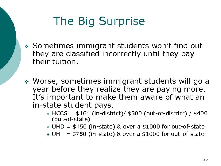 The Big Surprise v Sometimes immigrant students won’t find out they are classified incorrectly