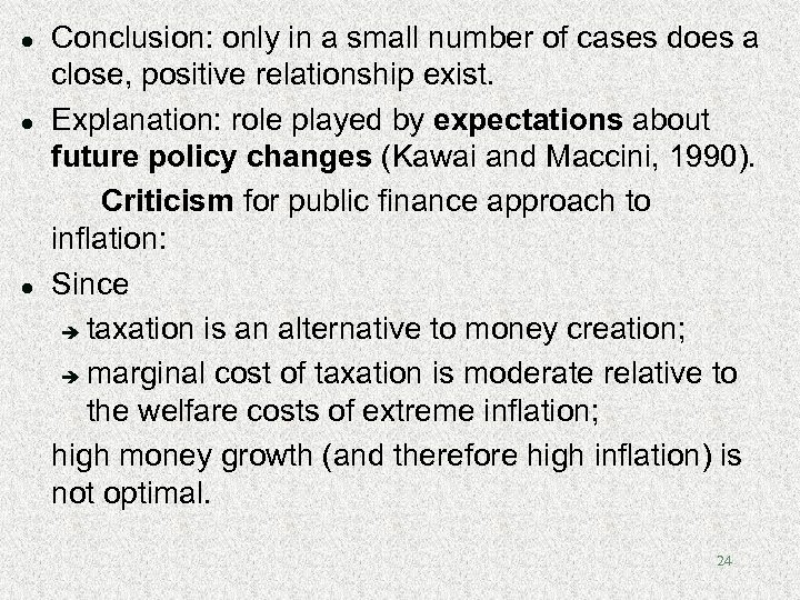 l l l Conclusion: only in a small number of cases does a close,