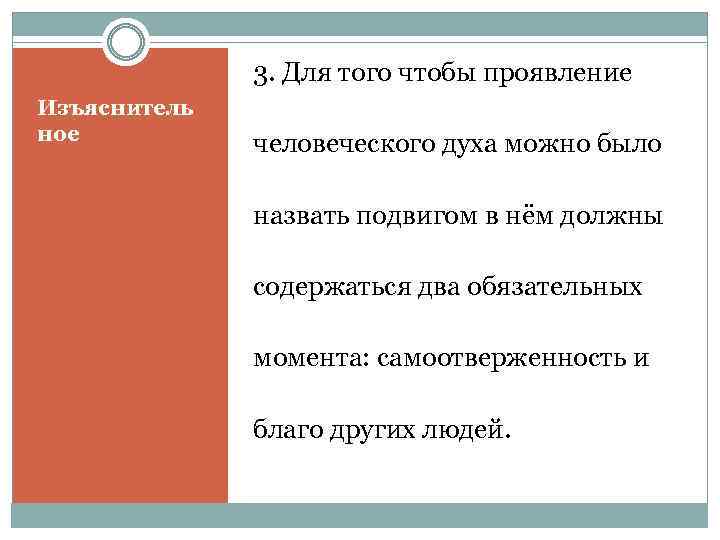 3. Для того чтобы проявление Изъяснитель ное человеческого духа можно было назвать подвигом в