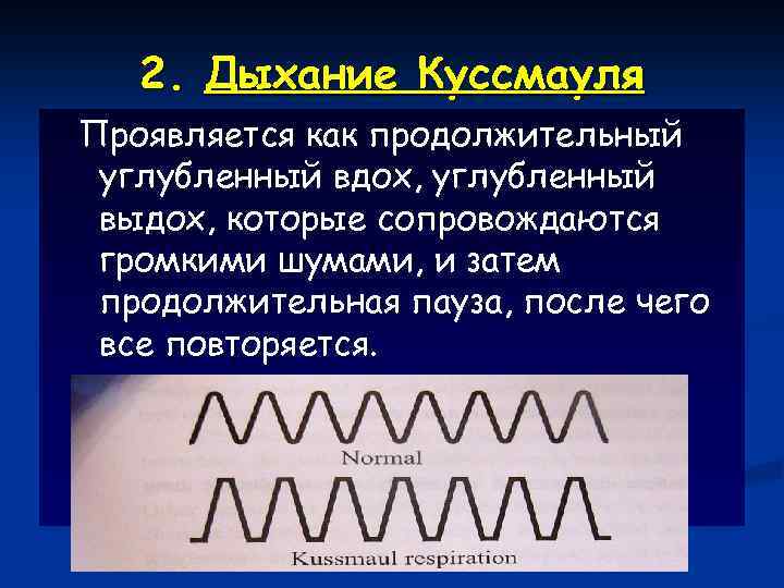 Патологическое дыхание это. Дыхание Куссмауля. Патологические типы дыхания Куссмауля. Что такое Куссмауля дыхание Куссмауля это такое. Дыхание Куссмауля механизм.