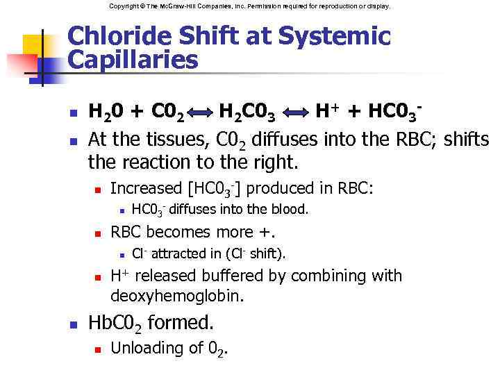 Copyright © The Mc. Graw-Hill Companies, Inc. Permission required for reproduction or display. Chloride