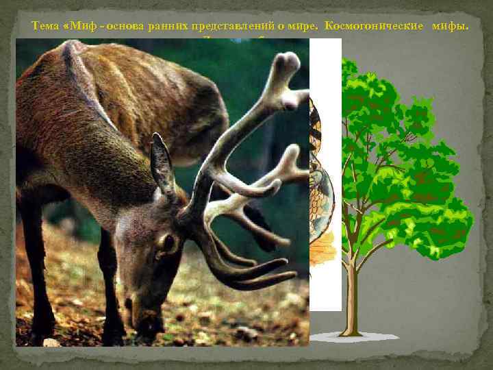 Тема «Миф - основа ранних представлений о мире. Космогонические мифы. Древние образы» Небо Будущее