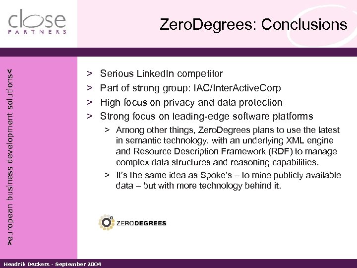 >european business development solutions< Zero. Degrees: Conclusions > > Serious Linked. In competitor Part