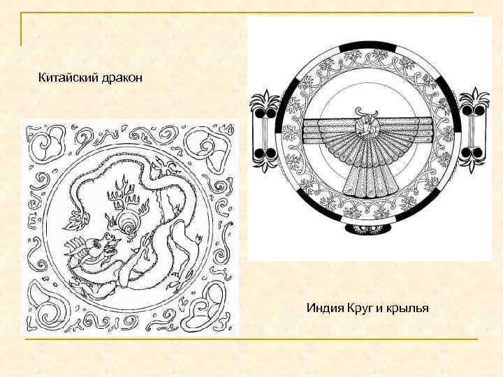 Китайский дракон Индия Круг и крылья 