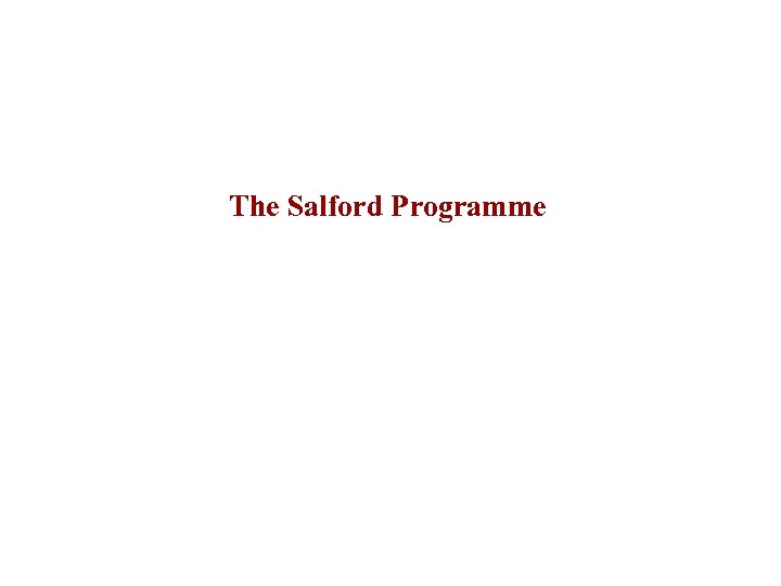 The Salford Programme 