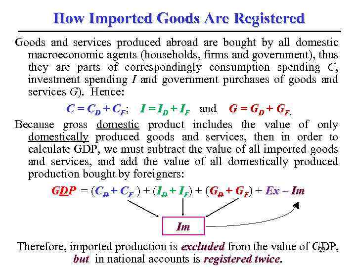 How Imported Goods Are Registered Goods and services produced abroad are bought by all