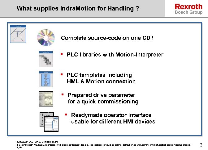 What supplies Indra. Motion for Handling ? Complete source-code on one CD ! §