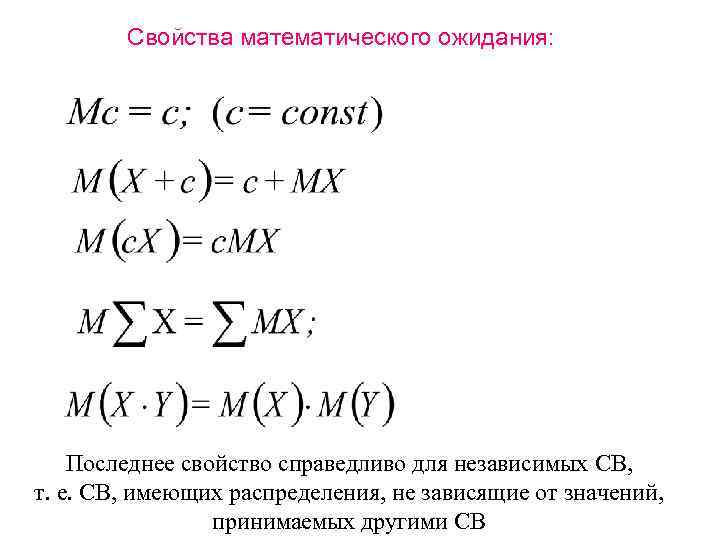 Математические свойства