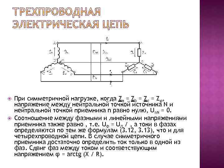 Симметричная трехфазная цепь