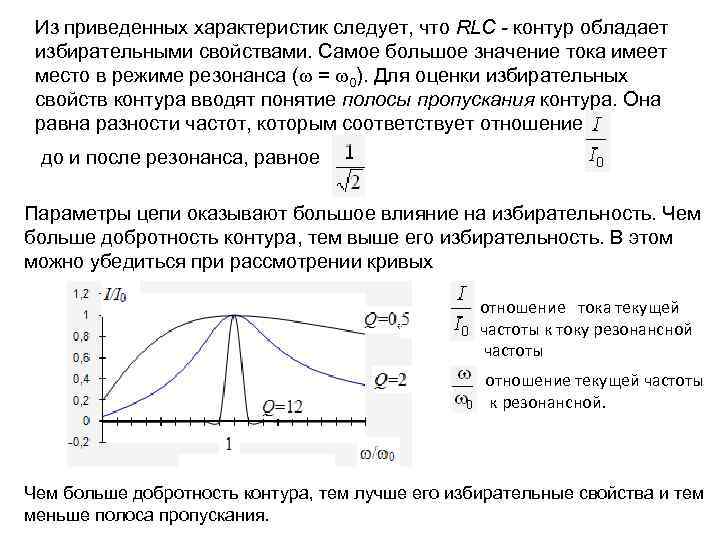 Приведенная характеристика. Зависимость полосы пропускания от добротности. Граничные частоты полосы пропускания. Полоса пропускания формула. Полоса пропускания колебательного контура.