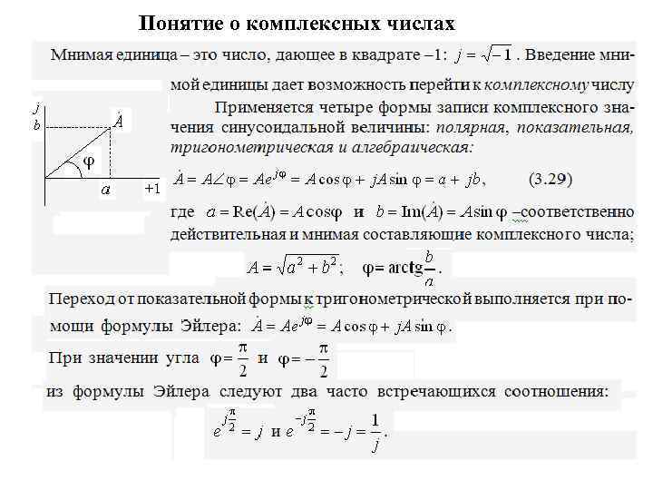 Понятие о комплексных числах 