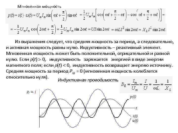 Мгновенная мощность цепи