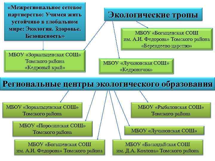  «Межрегиональное сетевое партнерство: Учимся жить устойчиво в глобальном мире: Экология. Здоровье. Безопасность» МБОУ