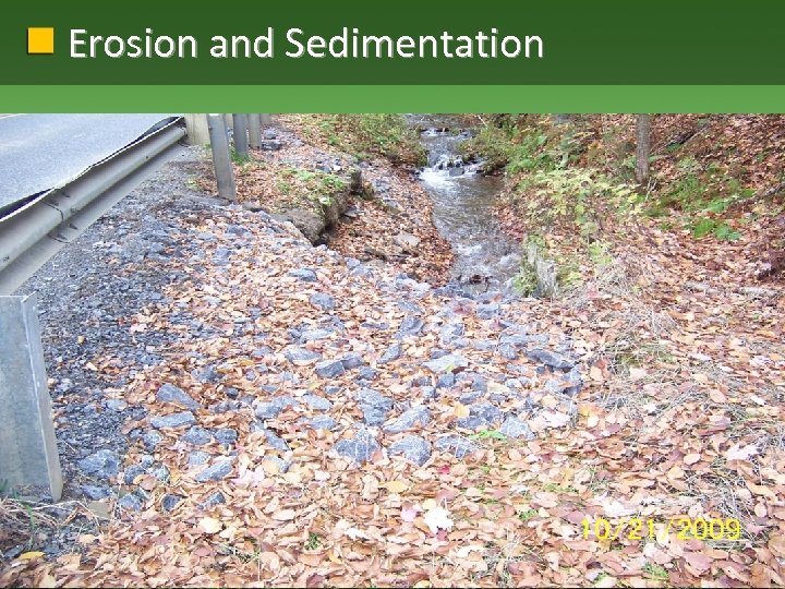 Erosion and Sedimentation 
