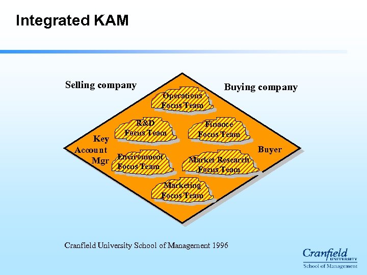 Integrated KAM Selling company Operations Focus Team R&D Focus Team Key Account Mgr Environment