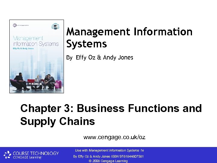 Management Information Systems By Effy Oz & Andy Jones Chapter 3: Business Functions and