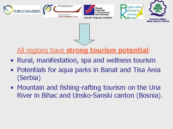 All regions have strong tourism potential: • Rural, manifestation, spa and wellness tourism •