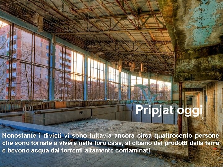 Un’immagine della città oggi. Sullo sfondo, la centrale nucleare. Pripjatdel mondo. Nelle oggi Pripyat