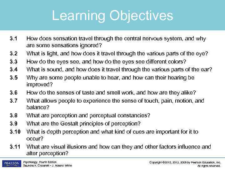 Learning Objectives 3. 1 3. 2 3. 3 3. 4 3. 5 3. 6