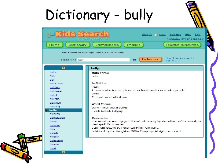 Dictionary - bully 