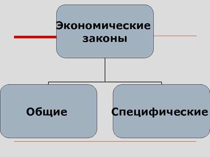 Экономические законы Общие Специфические 