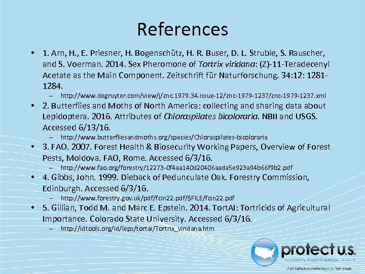 References • 1. Arn, H. , E. Priesner, H. Bogenschütz, H. R. Buser, D.
