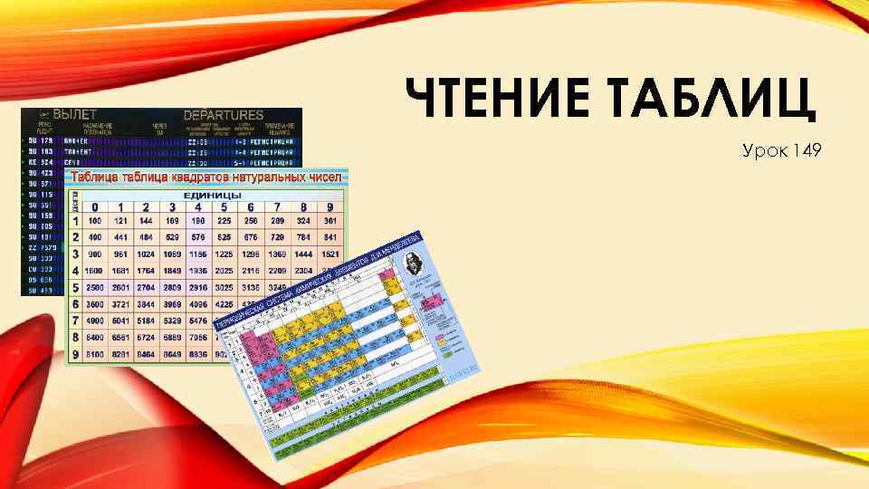 ЧТЕНИЕ ТАБЛИЦ Урок 149 