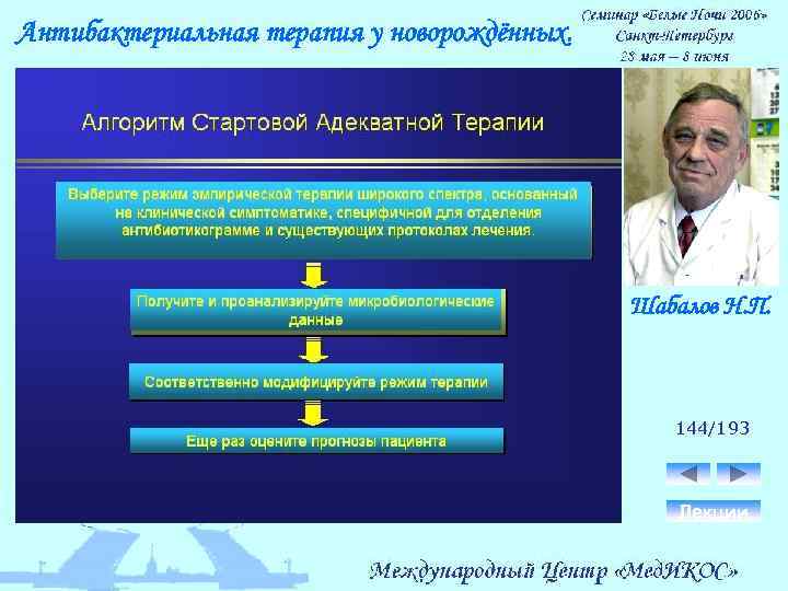 Антибактериальная терапия у новорождённых. Шабалов Н. П. 144/193 Лекции 