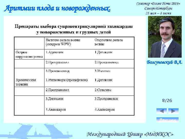 Аритмии плода и новорожденных. Болсуновский В. А. 8/26 Лекции 