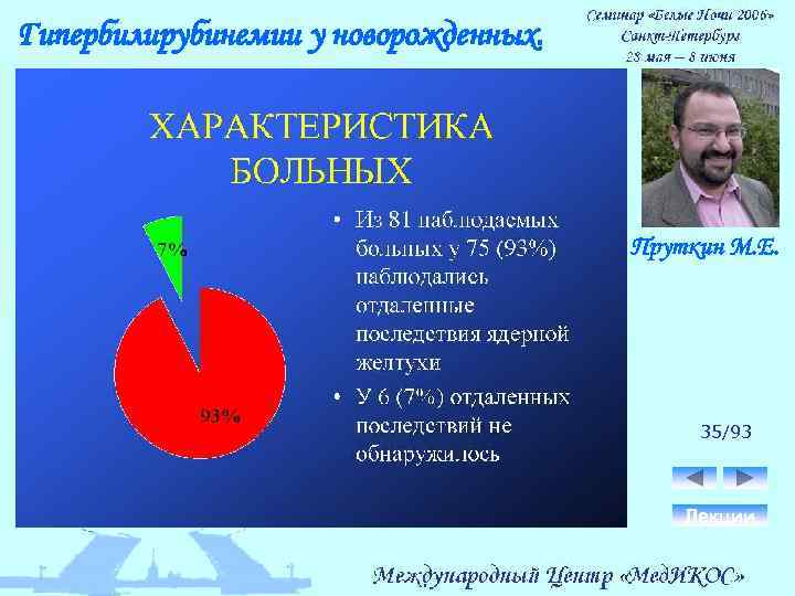 Гипербилирубинемии у новорожденных. Пруткин М. Е. 35/93 Лекции 