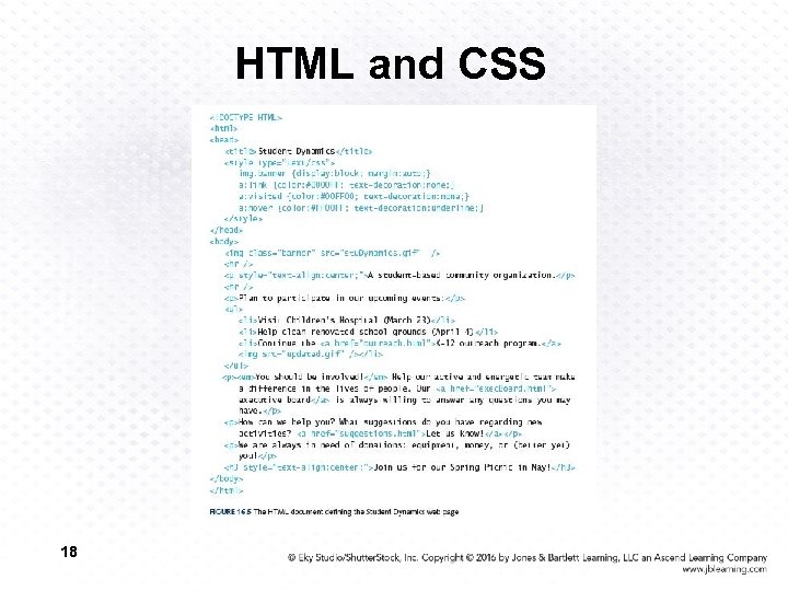 HTML and CSS 18 