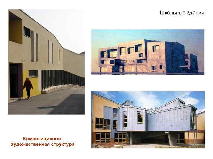 Школьные здания Композиционнохудожественная структура 