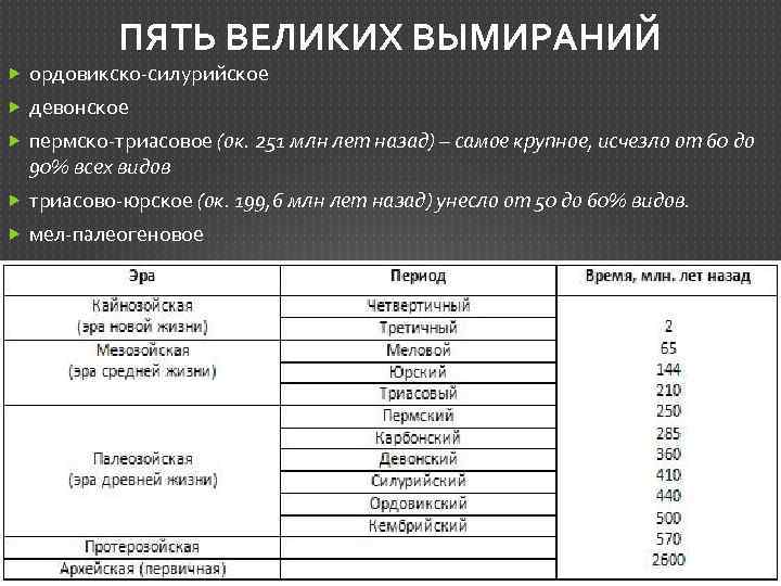 Пять великих. Вымирания в истории земли. Массовые вымирания в истории земли таблица. Великие вымирания в истории земли. Периоды массового вымирания на земле.