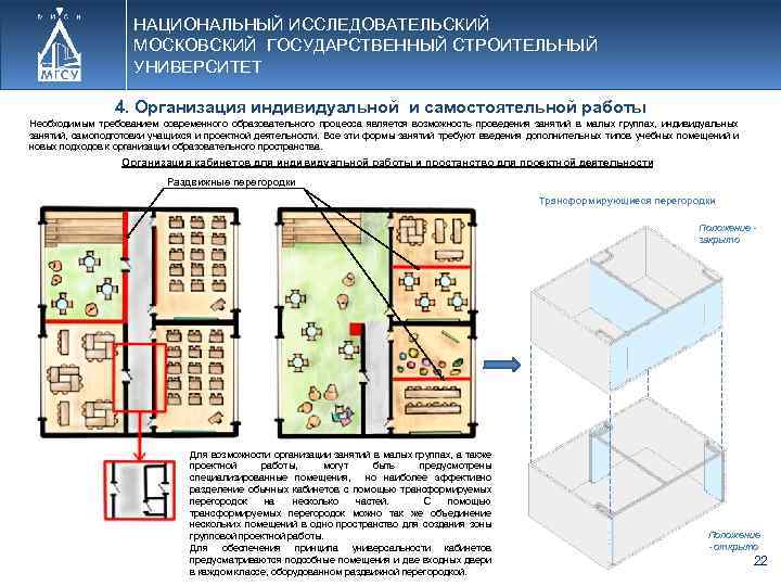 НАЦИОНАЛЬНЫЙ ИССЛЕДОВАТЕЛЬСКИЙ МОСКОВСКИЙ ГОСУДАРСТВЕННЫЙ СТРОИТЕЛЬНЫЙ УНИВЕРСИТЕТ 4. Организация индивидуальной и самостоятельной работы Необходимым требованием