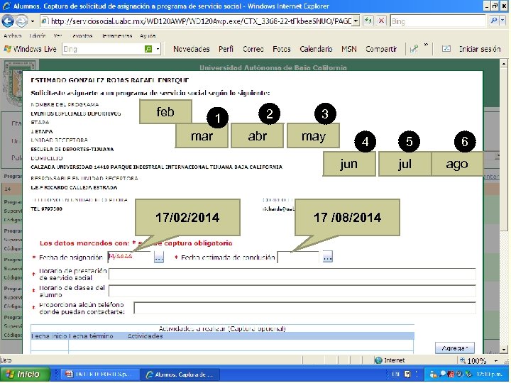 feb 1 mar 2 abr 3 may 4 jun 17/02/2014 17 /08/2014 5 6