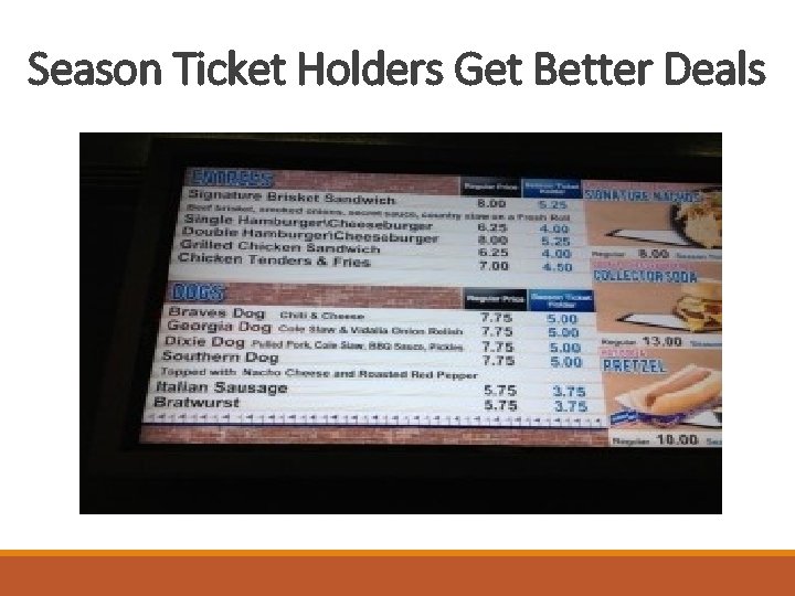 Season Ticket Holders Get Better Deals 