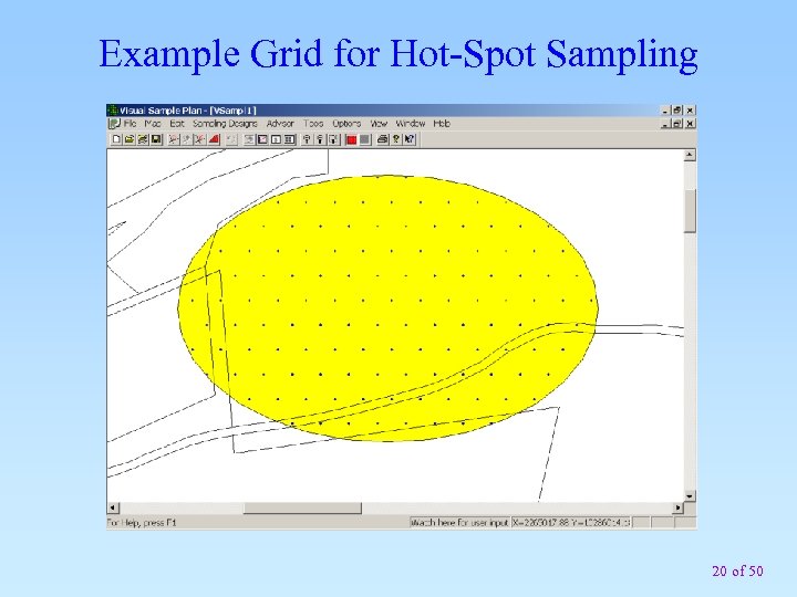 Example Grid for Hot-Spot Sampling 20 of 50 