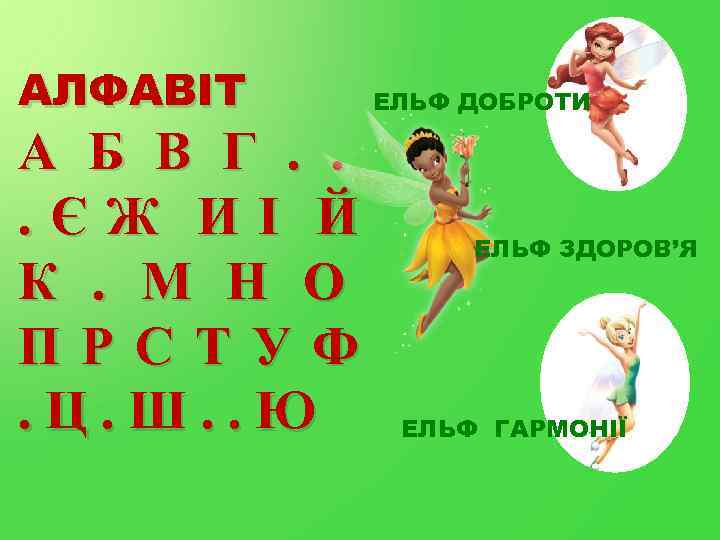 АЛФАВІТ А Б В Г. . . ЄЖ ИІ Й К. М Н О