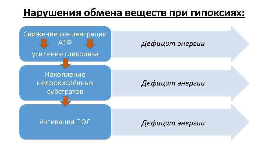 Изменения обмена веществ и энергии при гипоксии презентация