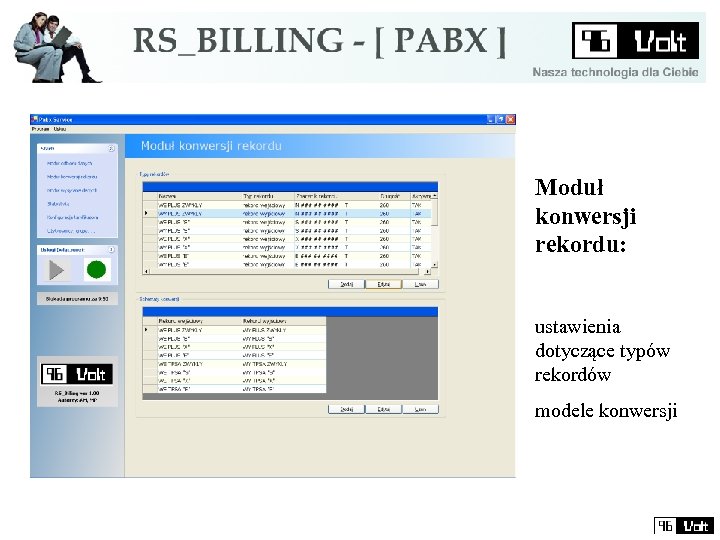 Moduł konwersji rekordu: ustawienia dotyczące typów rekordów modele konwersji 