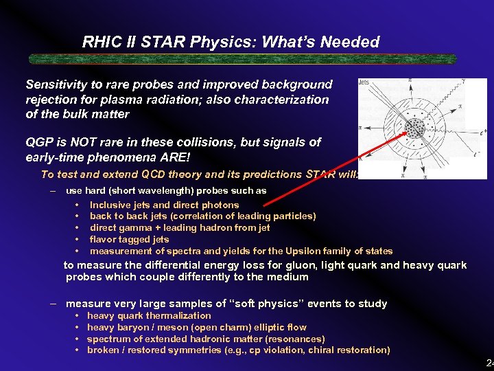 RHIC II STAR Physics: What’s Needed Sensitivity to rare probes and improved background rejection