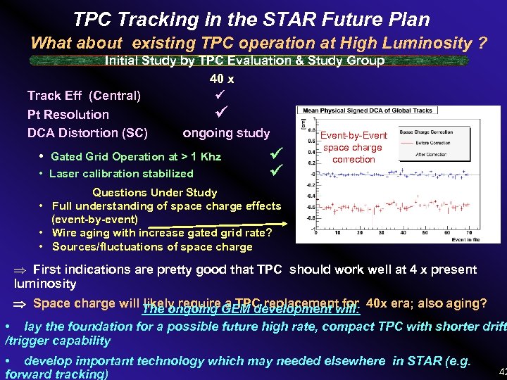 TPC Tracking in the STAR Future Plan What about existing TPC operation at High